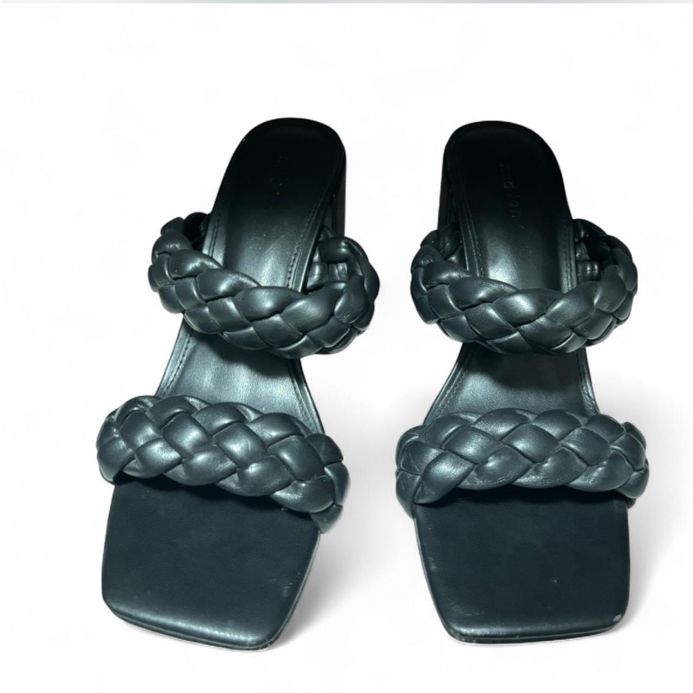 Chic Black Braided Women's Sandals